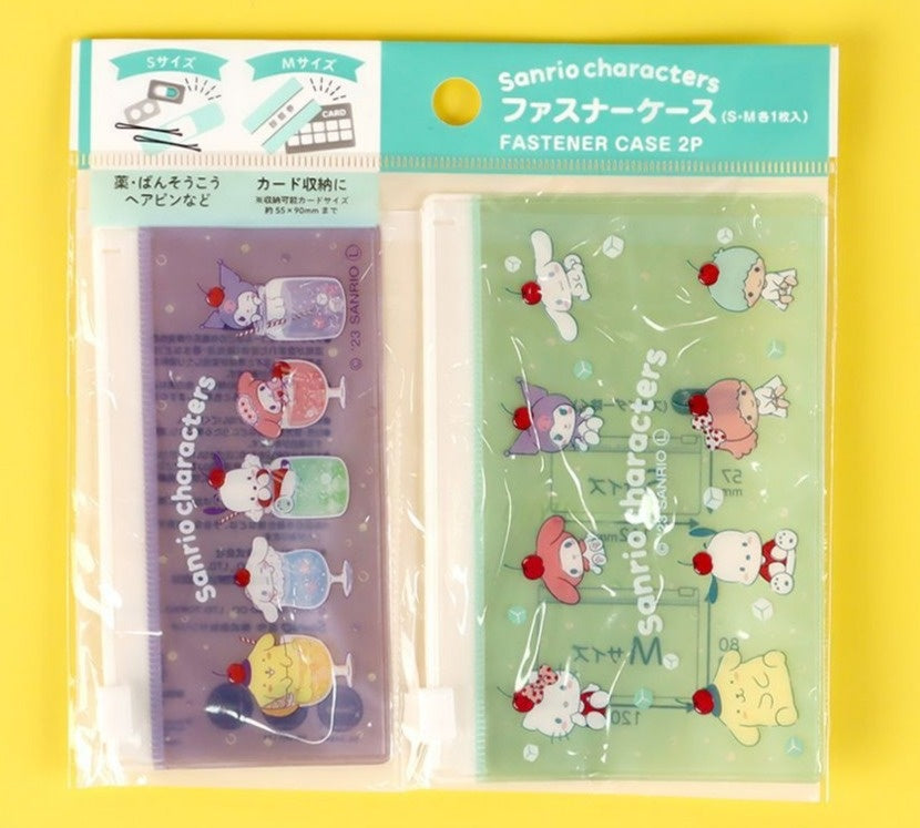 SANRIO FRUIT PUNCH FASTENER ZIP CASE 2S' SET