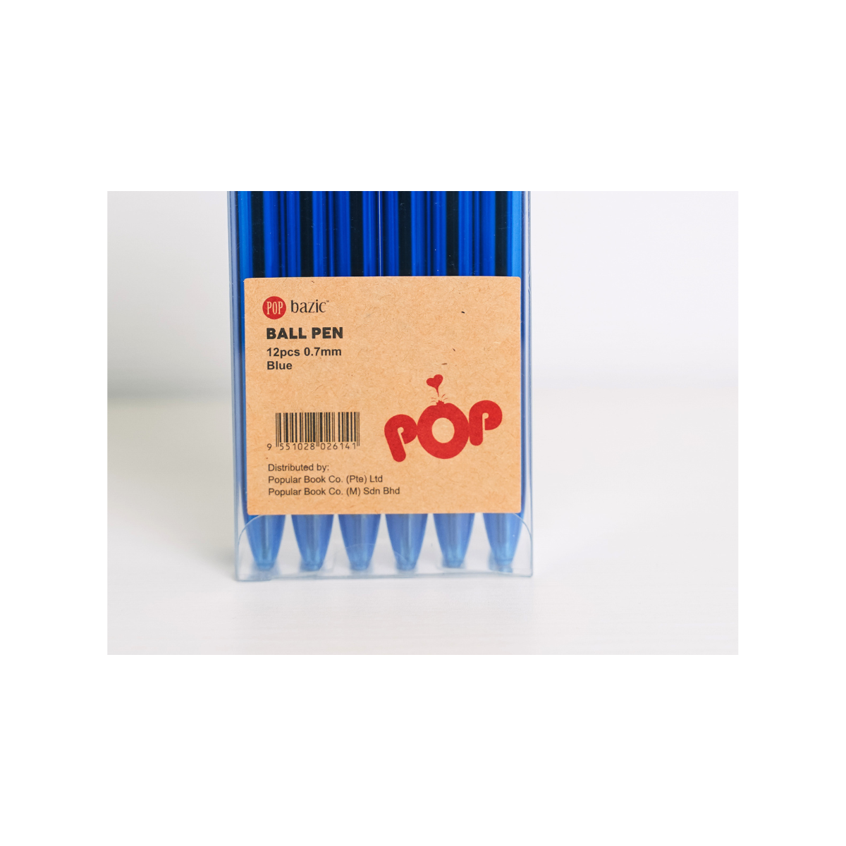 Pop Bazic Ball Pen 0.7mm 12s Blue