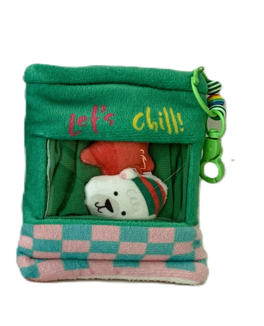  Plush Zip Bag With 2 Dolls Chill H062