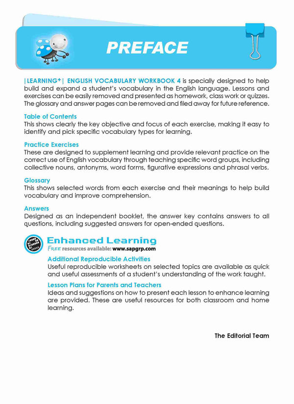 Learning+ English Vocabulary Workbook 4