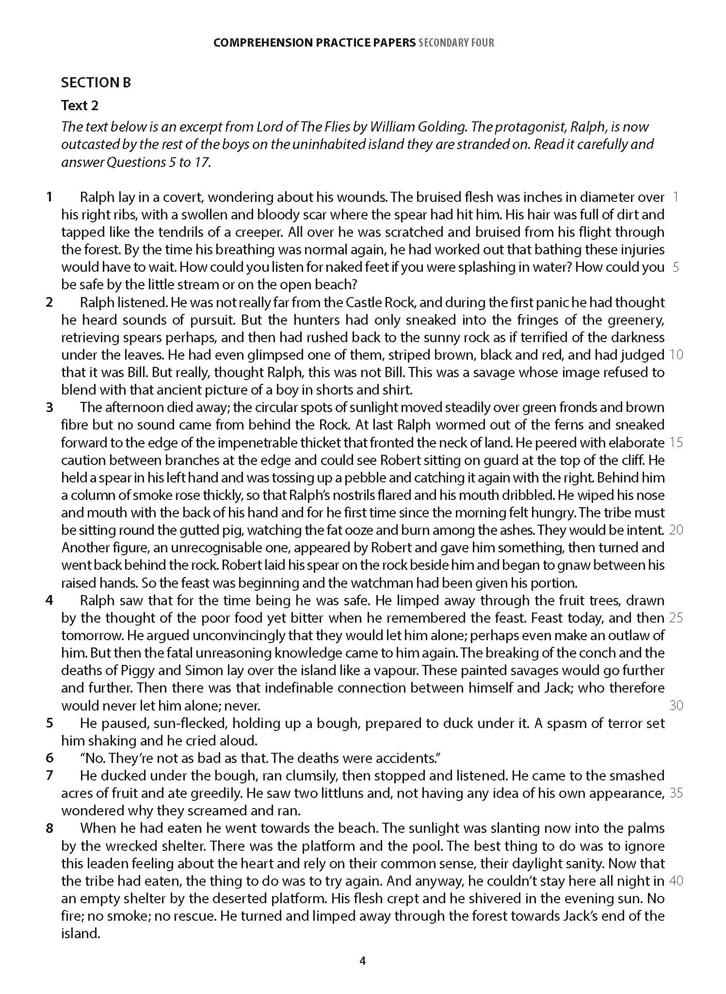 Secondary 4 English Comprehension Practice Papers
