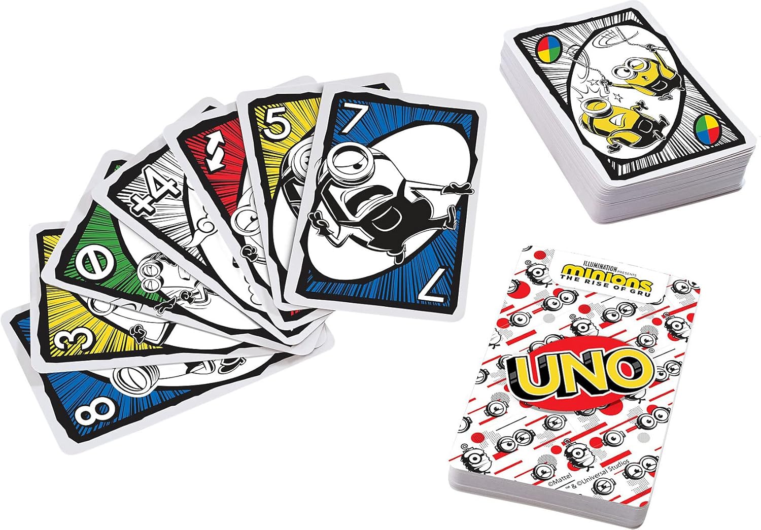 MATTEL UNO LICENSED ILLUMINATIONS MINIONS THE RISE OF GRU CARD GAME