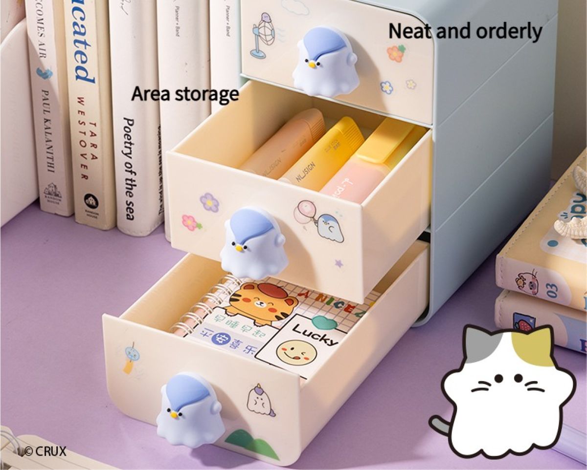 Obakenu Desktop 3Drawer Blu
