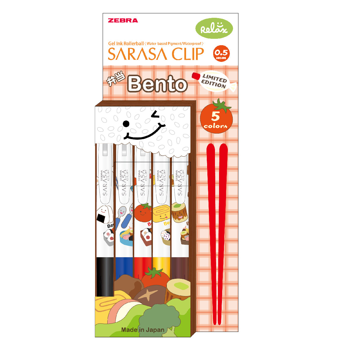 Zebra Sarasa Bento Gel Pen 0.5 5c Set A