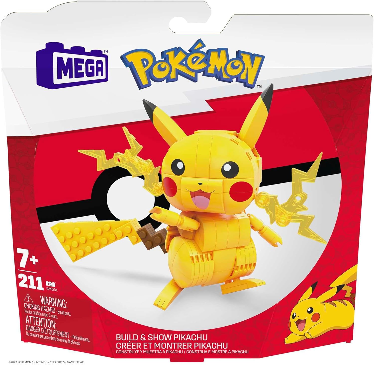 MEGA CONSTRUX POKÉMON BUILD N SHOW PIKACHU CONSTRUCTION TOY