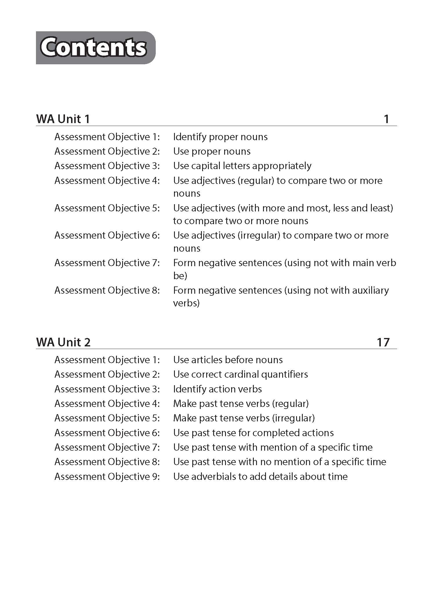 Primary 2A ENG WEIGHTED ASSESSMENTS IN GRAMMAR