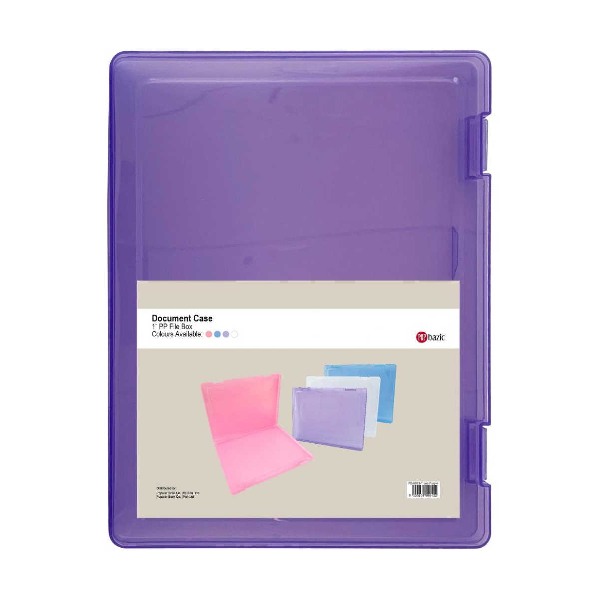 POP Bazic 1" Document Case (Transparent Purple)