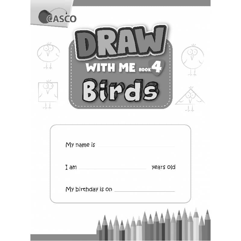 Preschool Draw with Me for Ages 4-6 Book 4: Birds