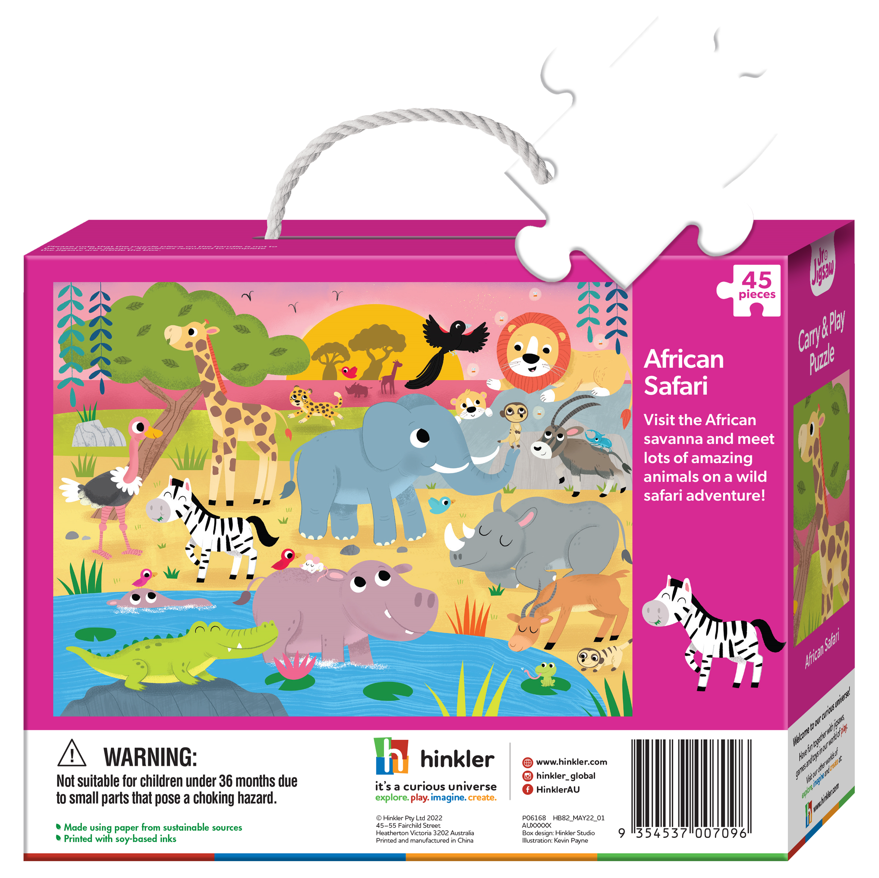 HINKLER JR JIGSAW CARRY AND PLAY PUZZLE AFRICAN SAFARI