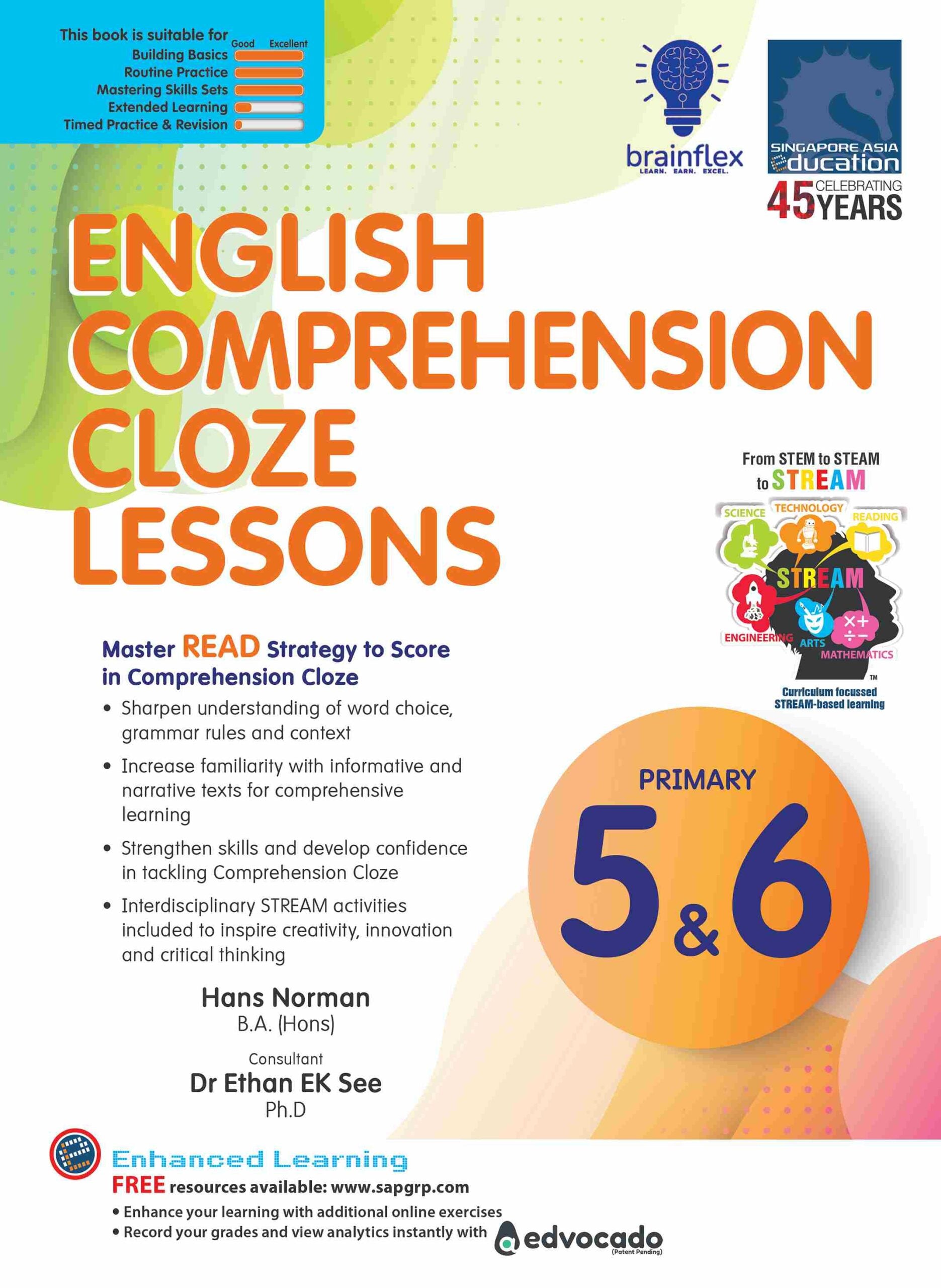  English Comprehension Cloze Lessons Primary 5 and 6