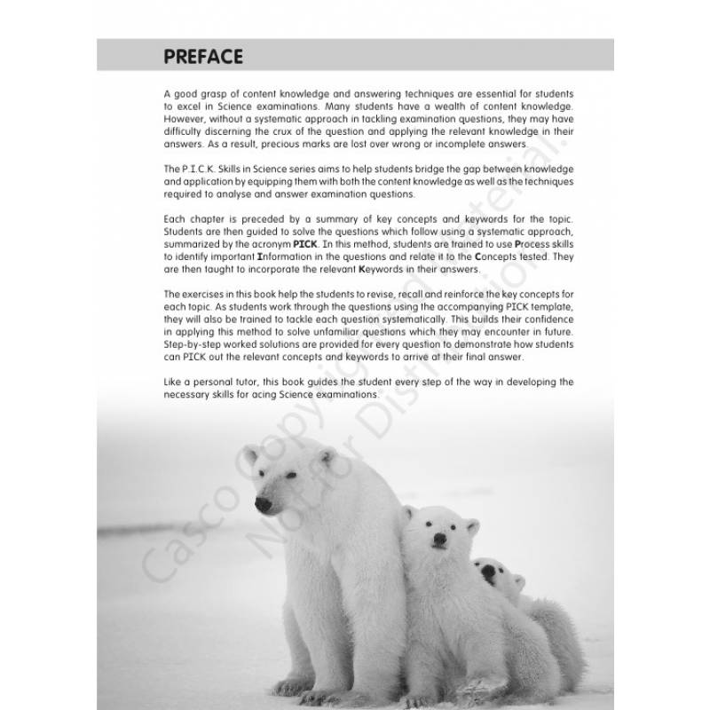 Upper Block PSLE Science P.I.C.K. the right answers