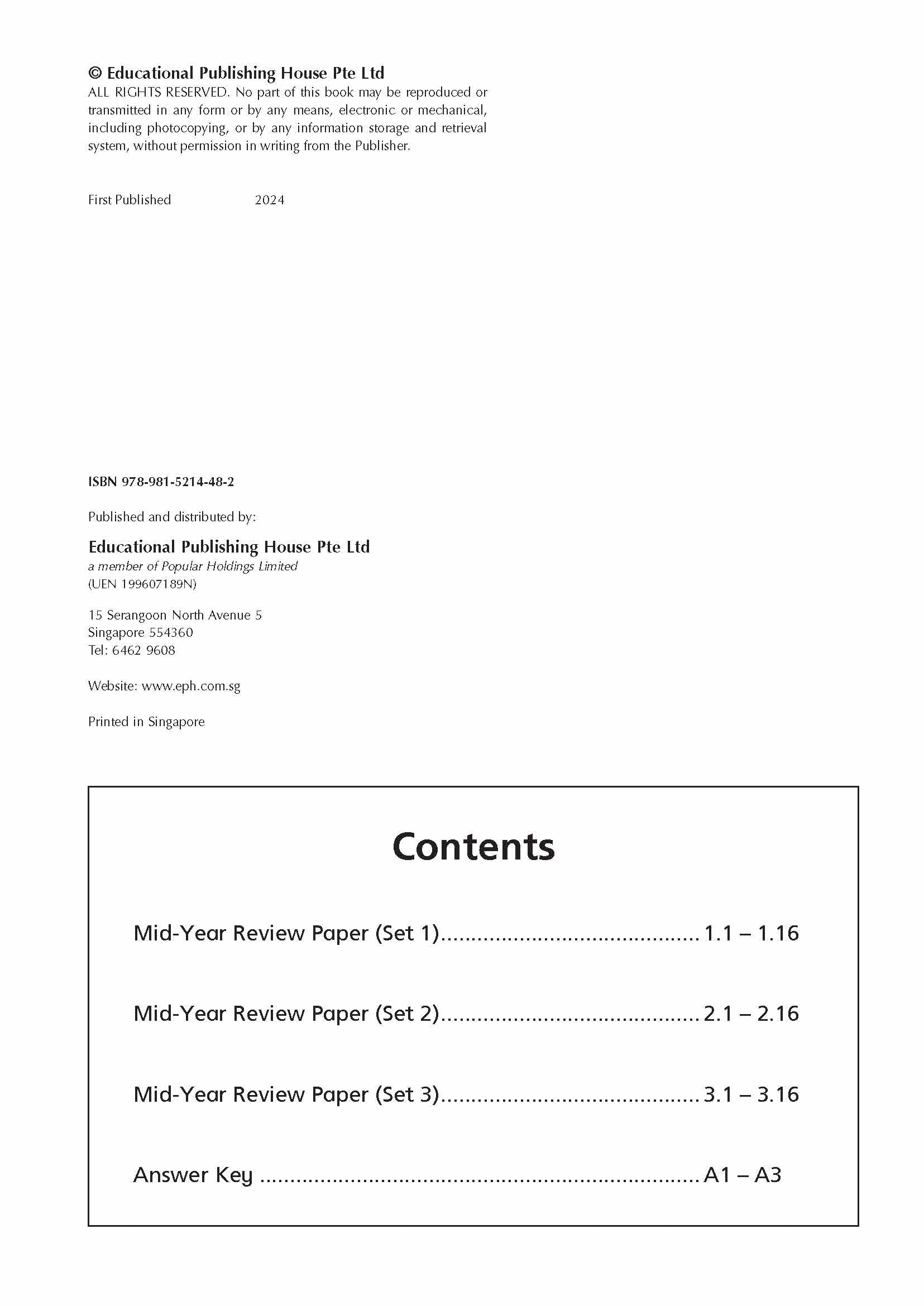 Primary 4 English Mid-Year Review Papers