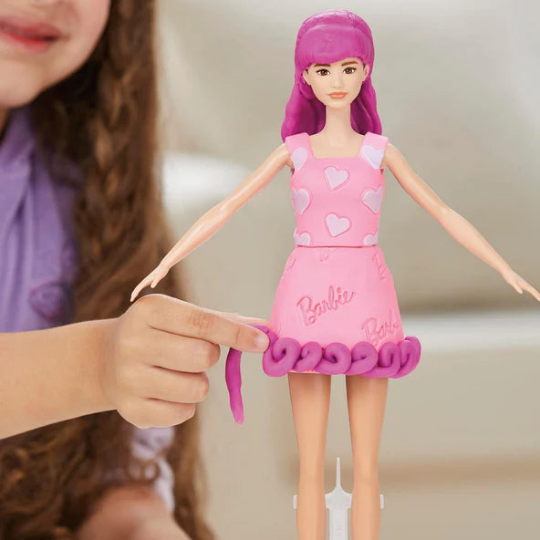 HASBRO PLAYDOH BARBIE HEARTS AND HAIR DOLL SET
