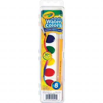 Crayola Washable Watercolors With Brush 8's 530525
