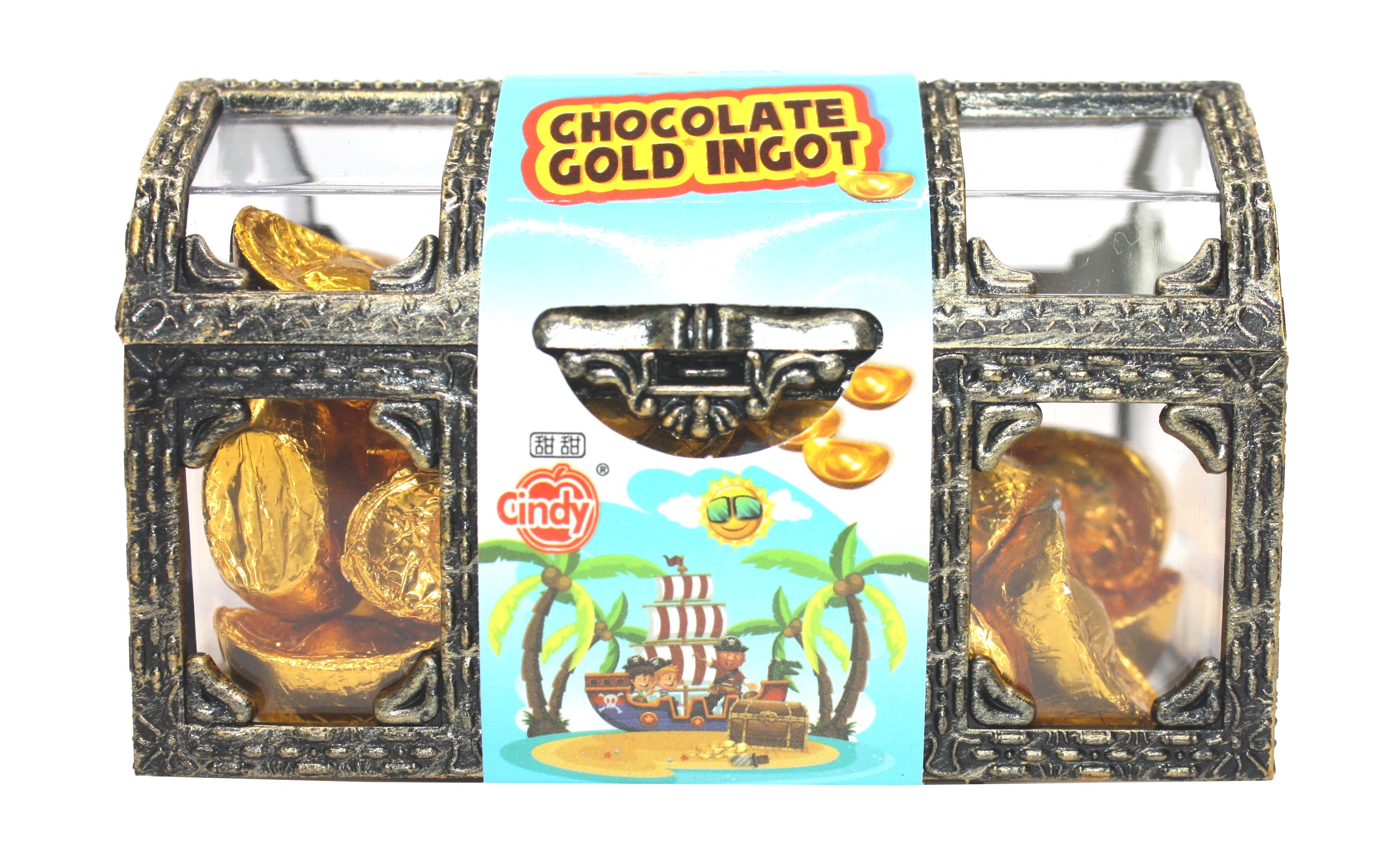 Cindy Gold Chocolate Treasure Box Ingot - 112g