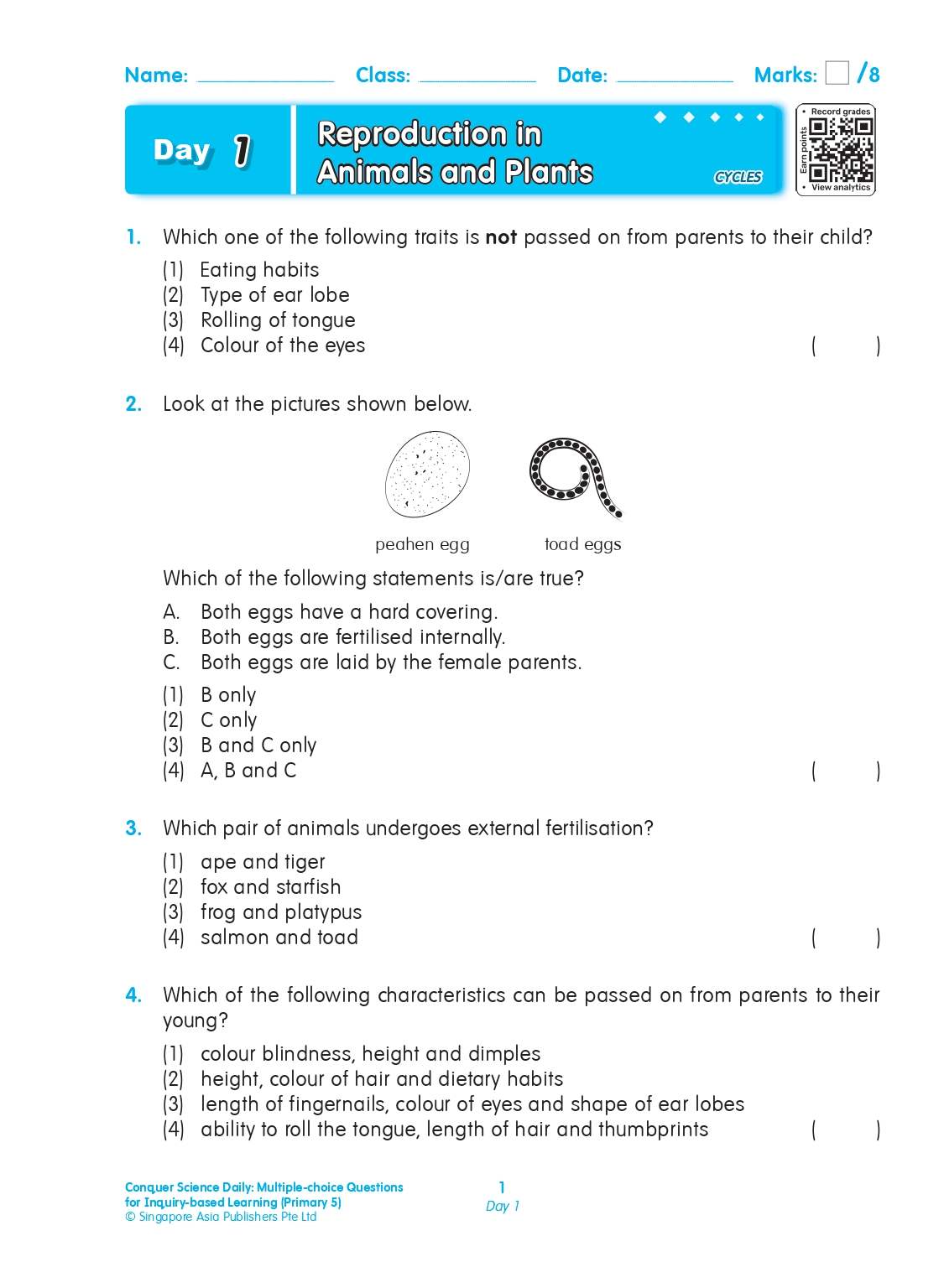Conquer Science Daily Open-Ended Questions for Inquiry-Based Learning Primary 5
