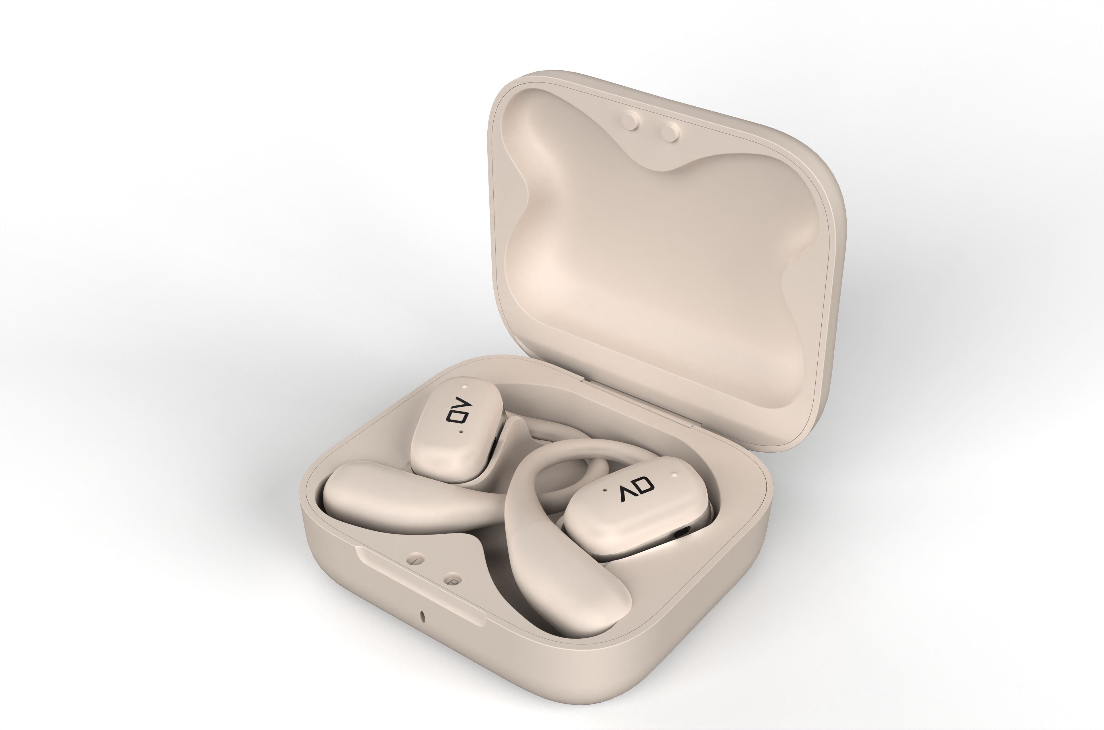 Alpha & Delta Fit Go Open Ear Earphones Cream