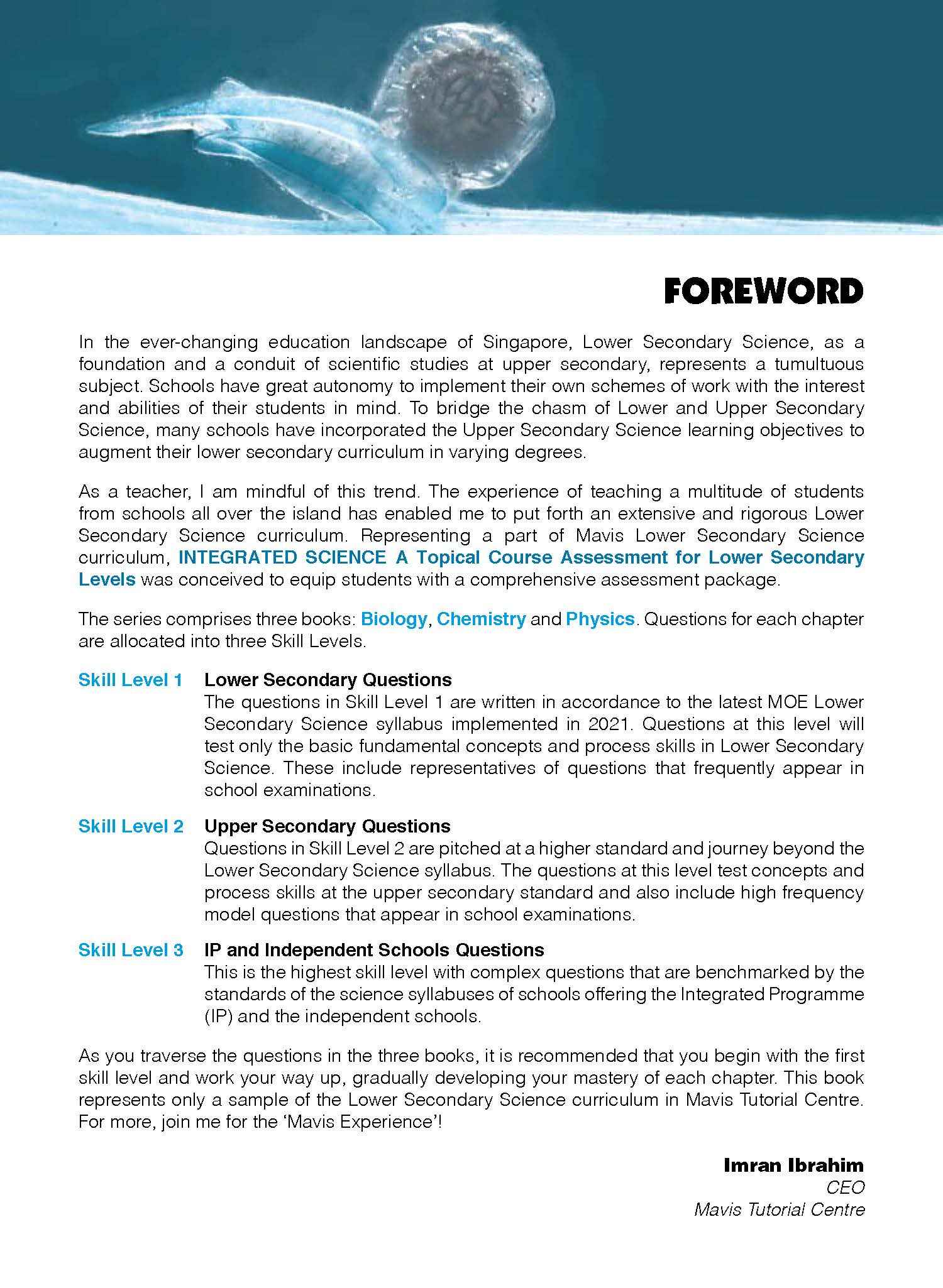 Integrated Science Biology Lower Secondary Levels
