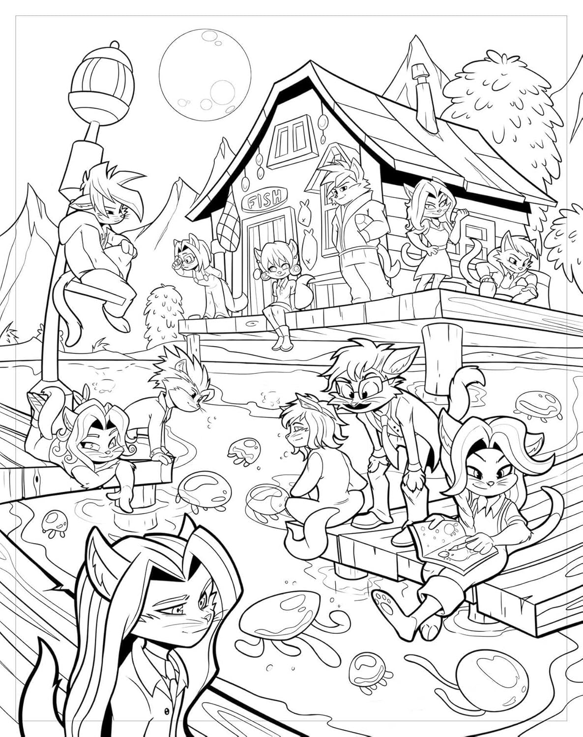 Gamer Kitties: A Pawsome Gaming Coloring Book – Paperback