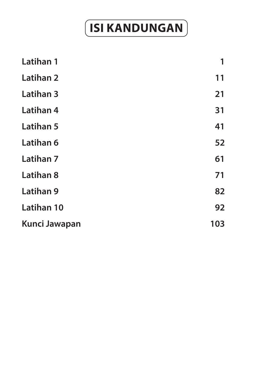 Latihan Tubi Cita Darjah 2