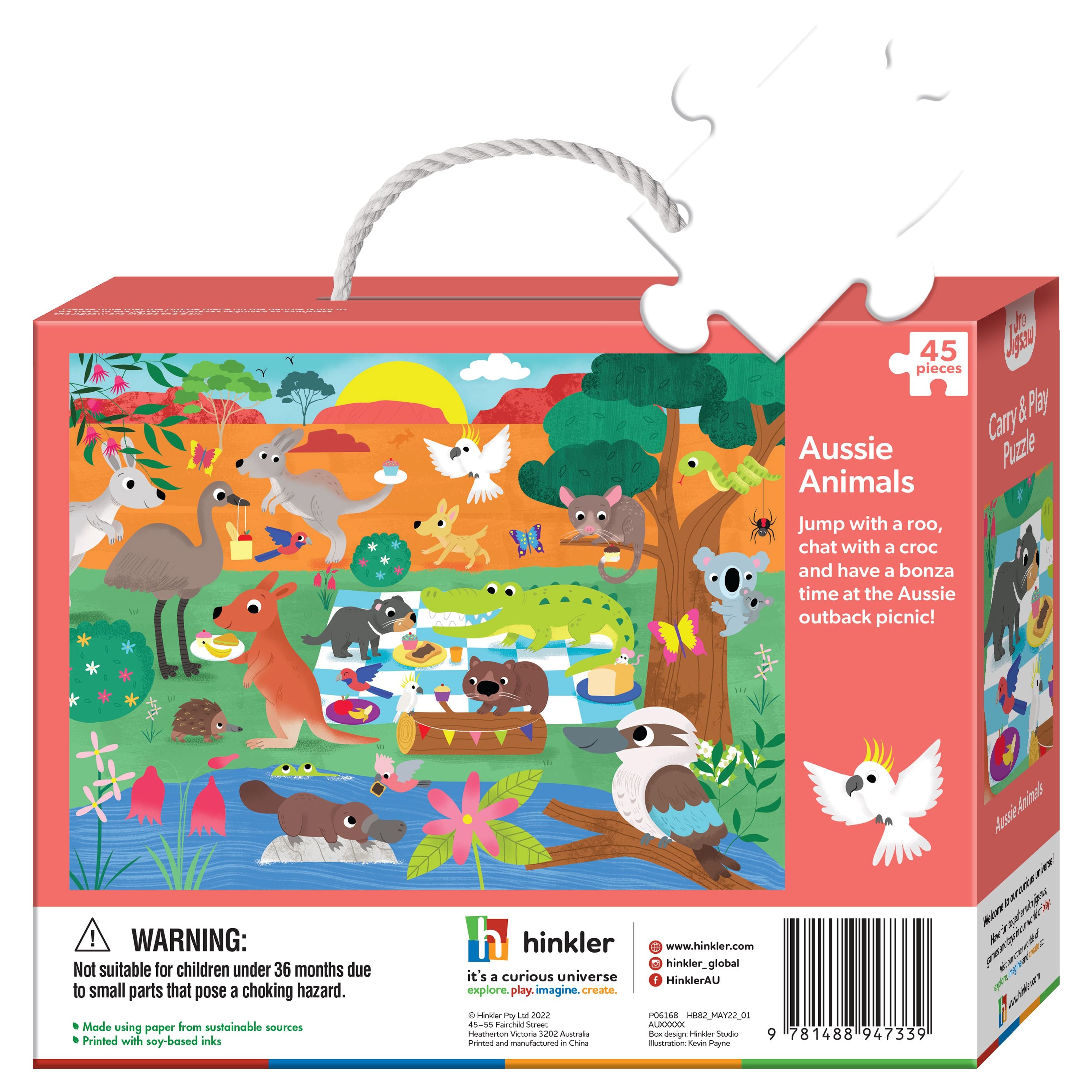 HINKLER JR JIGSAW CARRY AND PLAY PUZZLE AUSSIE ANIMALS