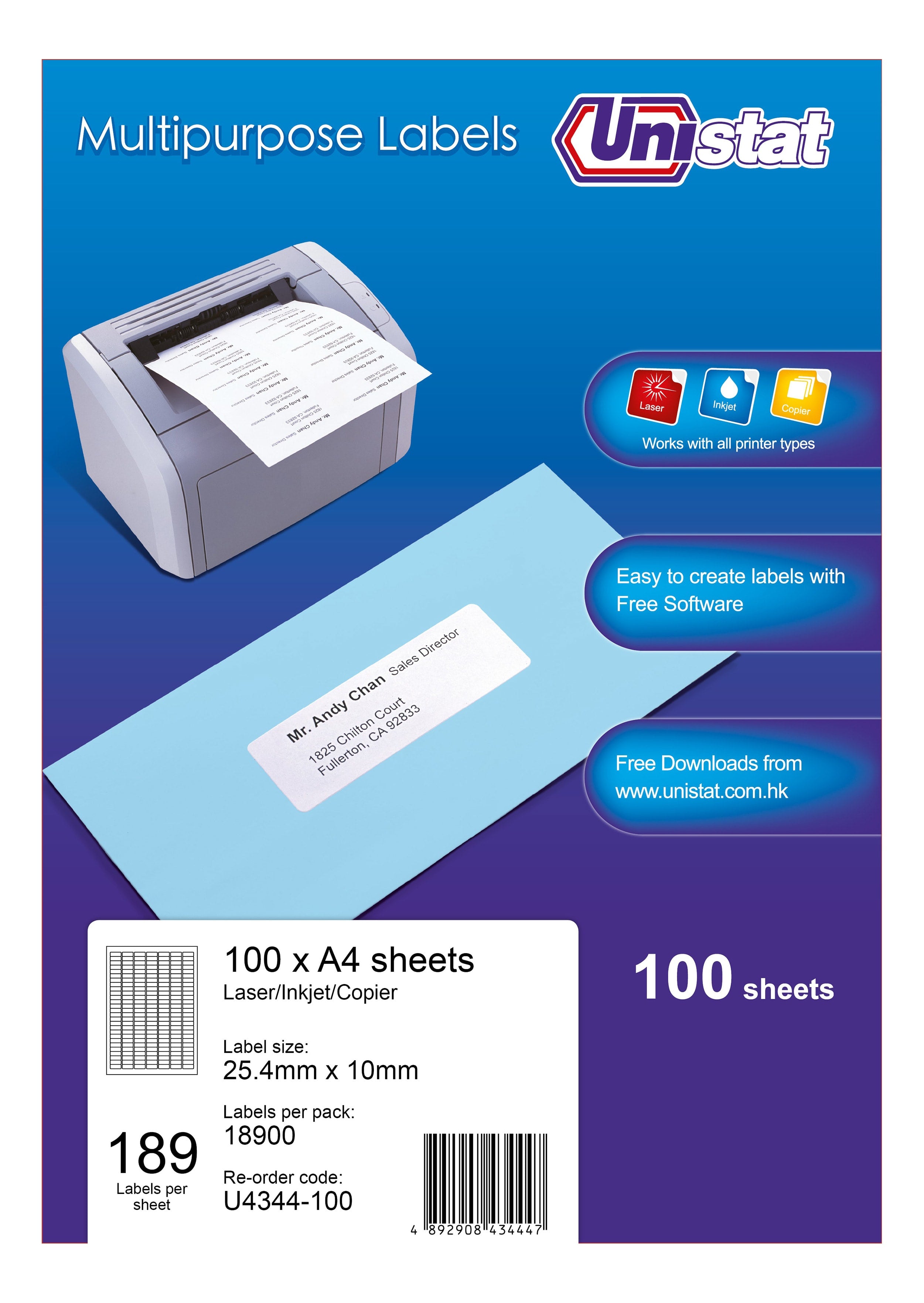 Unistat Label U4344-100