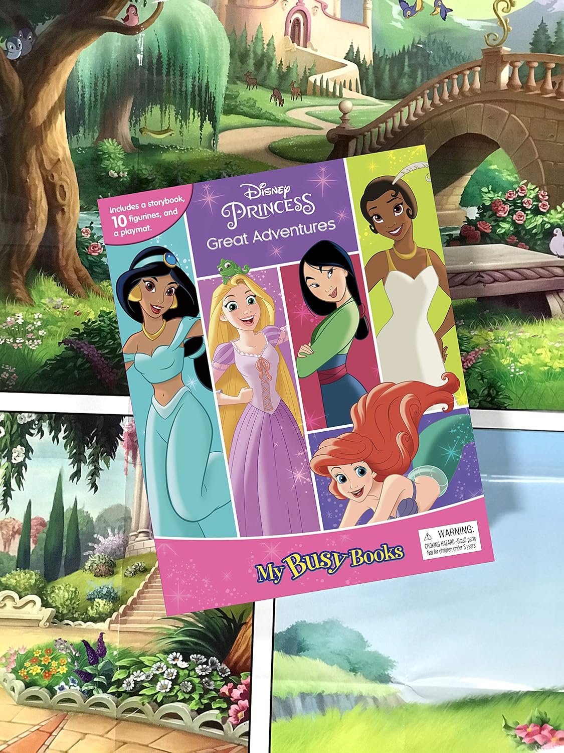 Disney Princess Great Adventures: My Busy Books : With Storybook, 10 Figurines and a Playmat (My Busy Books)