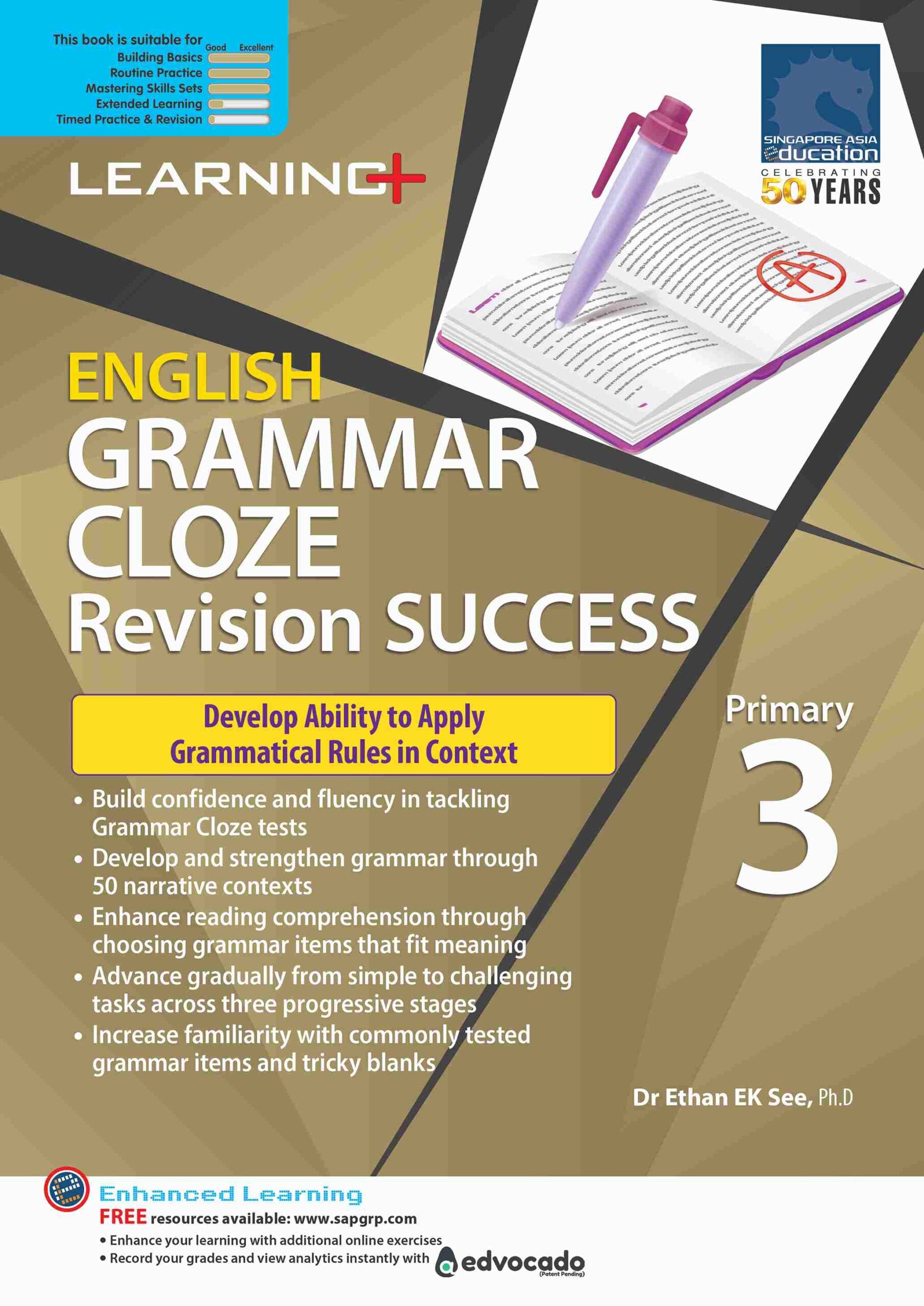LEARNING+ ENGLISH GRAMMAR CLOZE Revision Success Primary 3