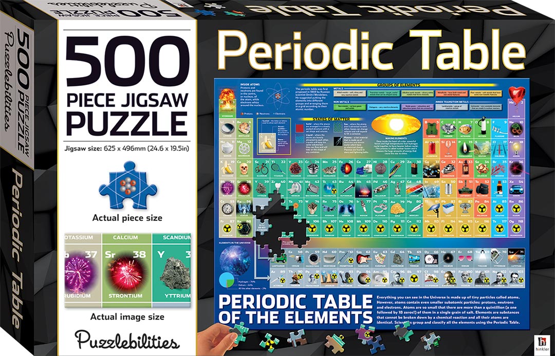 HINKLER PUZZLEBILITIES PERIODIC TABLE 500 PIECE JIGSAW PUZZLE