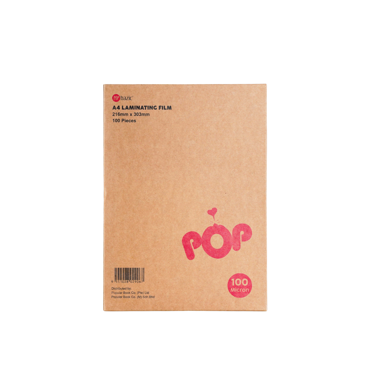 Pop Bazic A4 Laminating Film (216x303mm, 100 Microns) – 100 Sheets