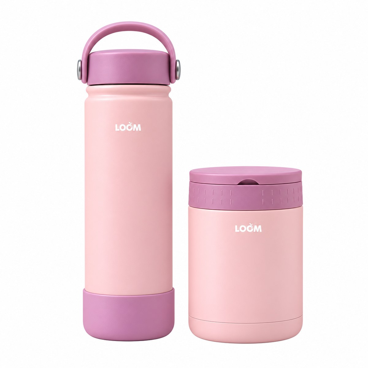 LOOM Thermal Flask & Food Jar Set - Pink