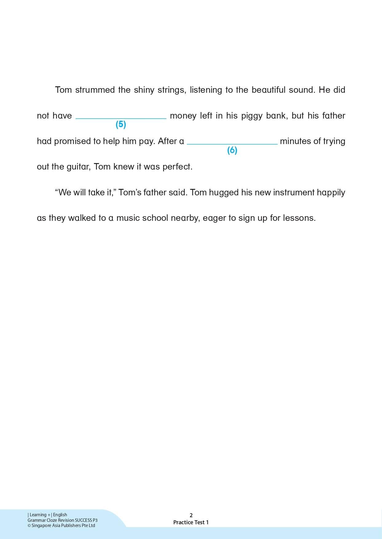 LEARNING+ ENGLISH GRAMMAR CLOZE Revision Success Primary 3