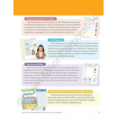 Grade K: Listen and Learn: Alphabet Workbook