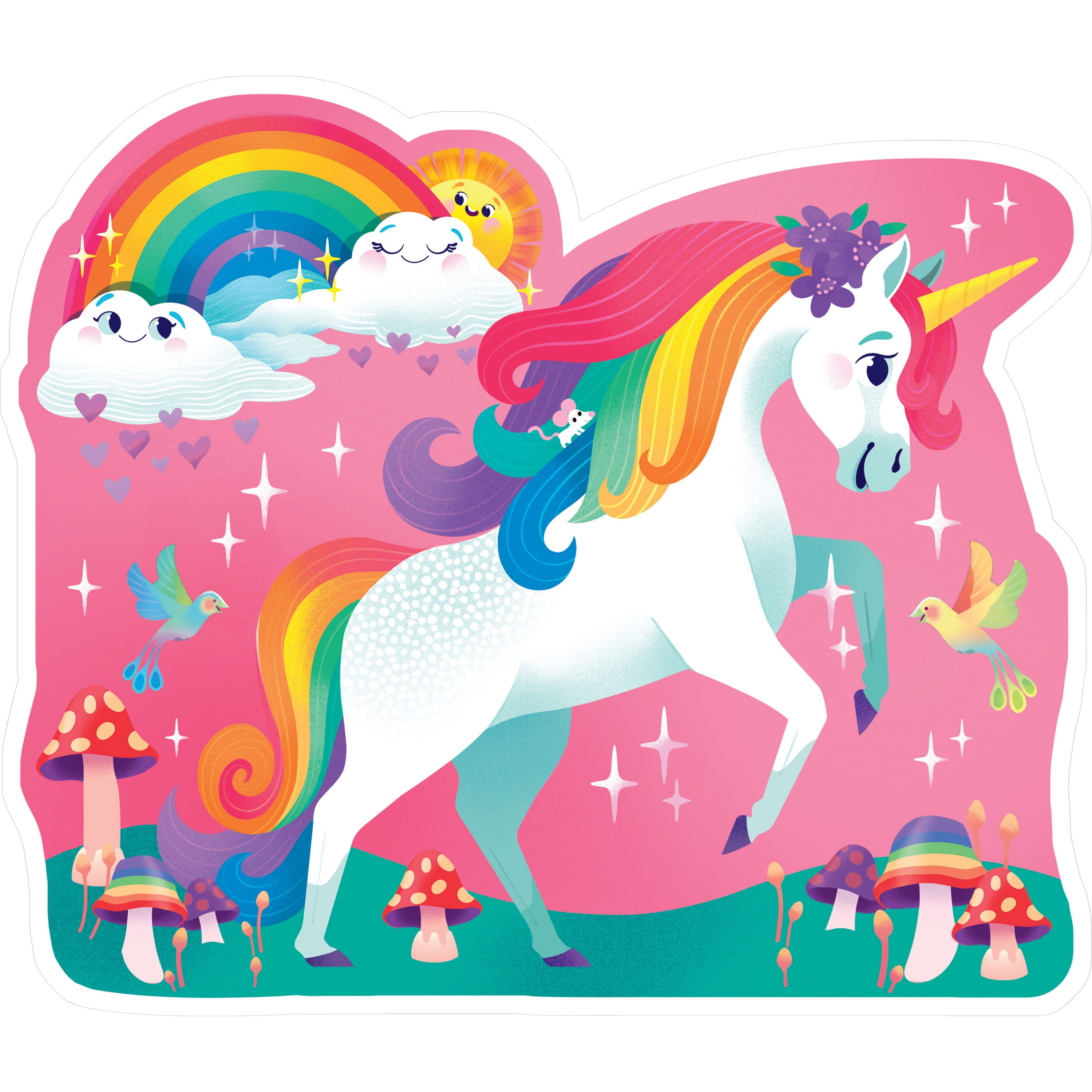 HINKLER JR JIGSAW 24 PIECES SHAPED PUZZLE UNICORN