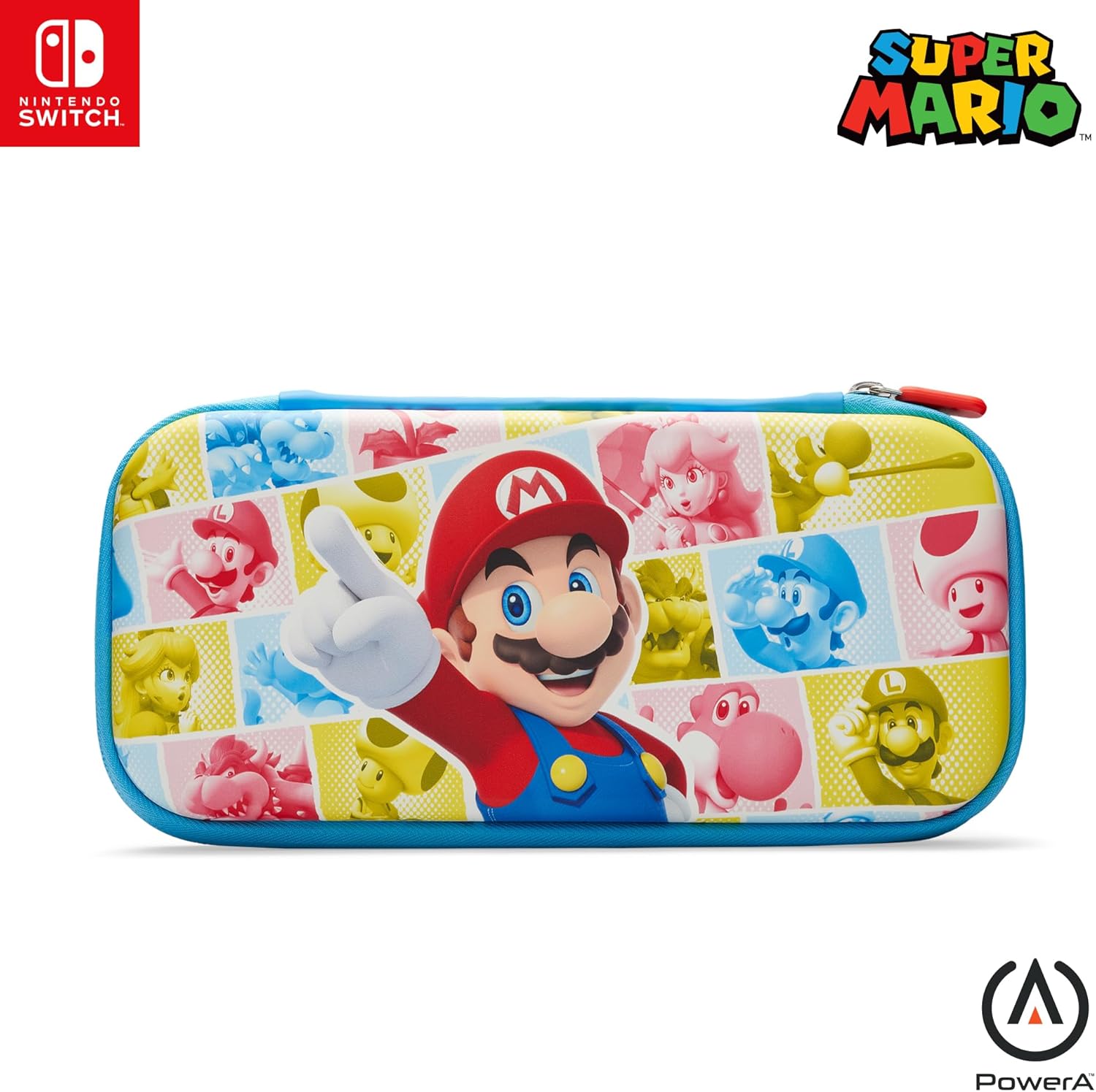 PowerA Slim Case for Nintendo Switch - OLED Model, Nintendo Switch, Nintendo Switch Lite - Mushroom Kingdom Reel (Officially Licensed)