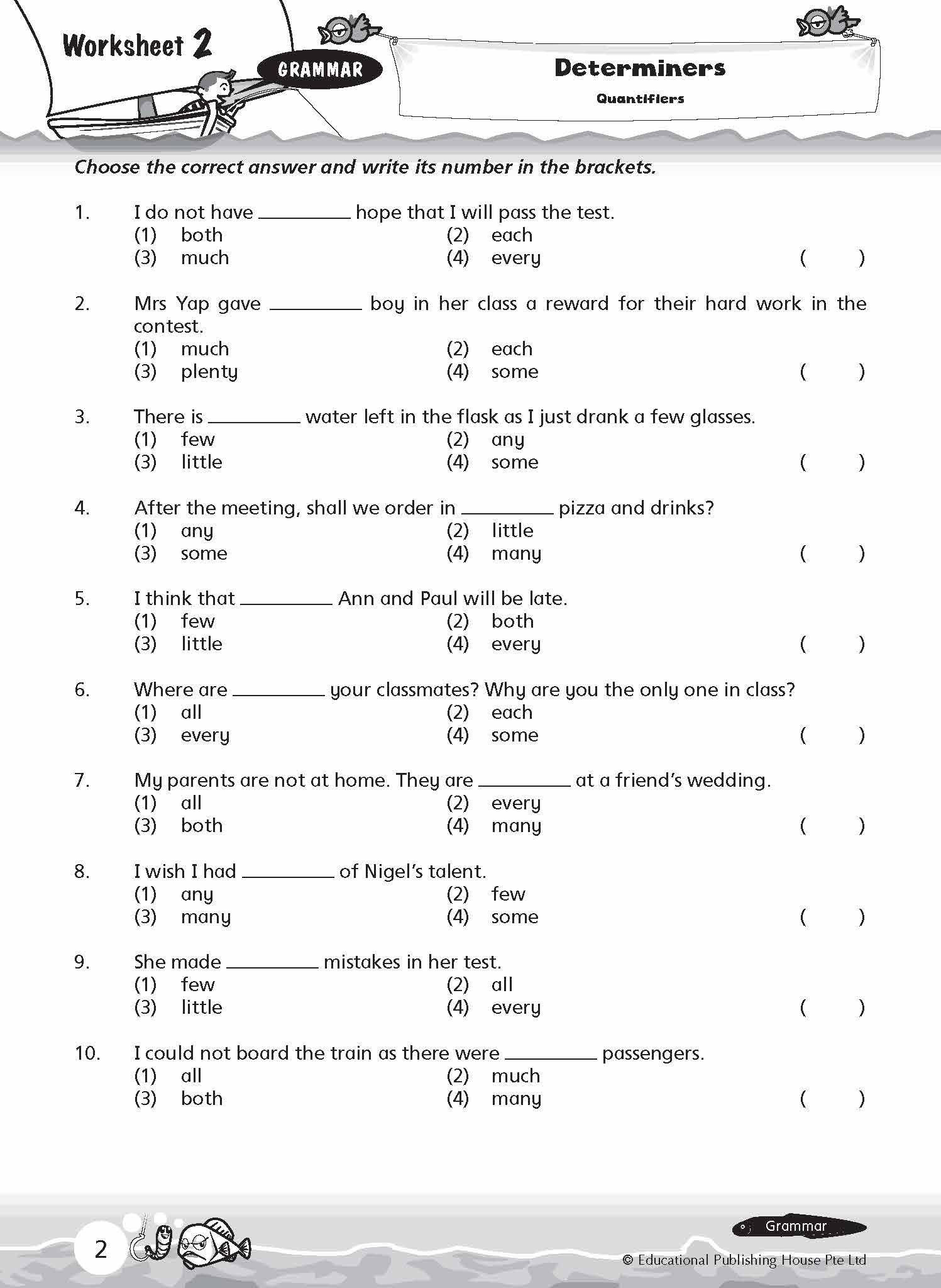 Primary 6 New English Grammar & Vocabulary Worksheet