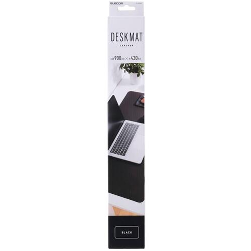 ELECOM Mouse Pad Single-Sided Desk Mat Soft Leather Black 