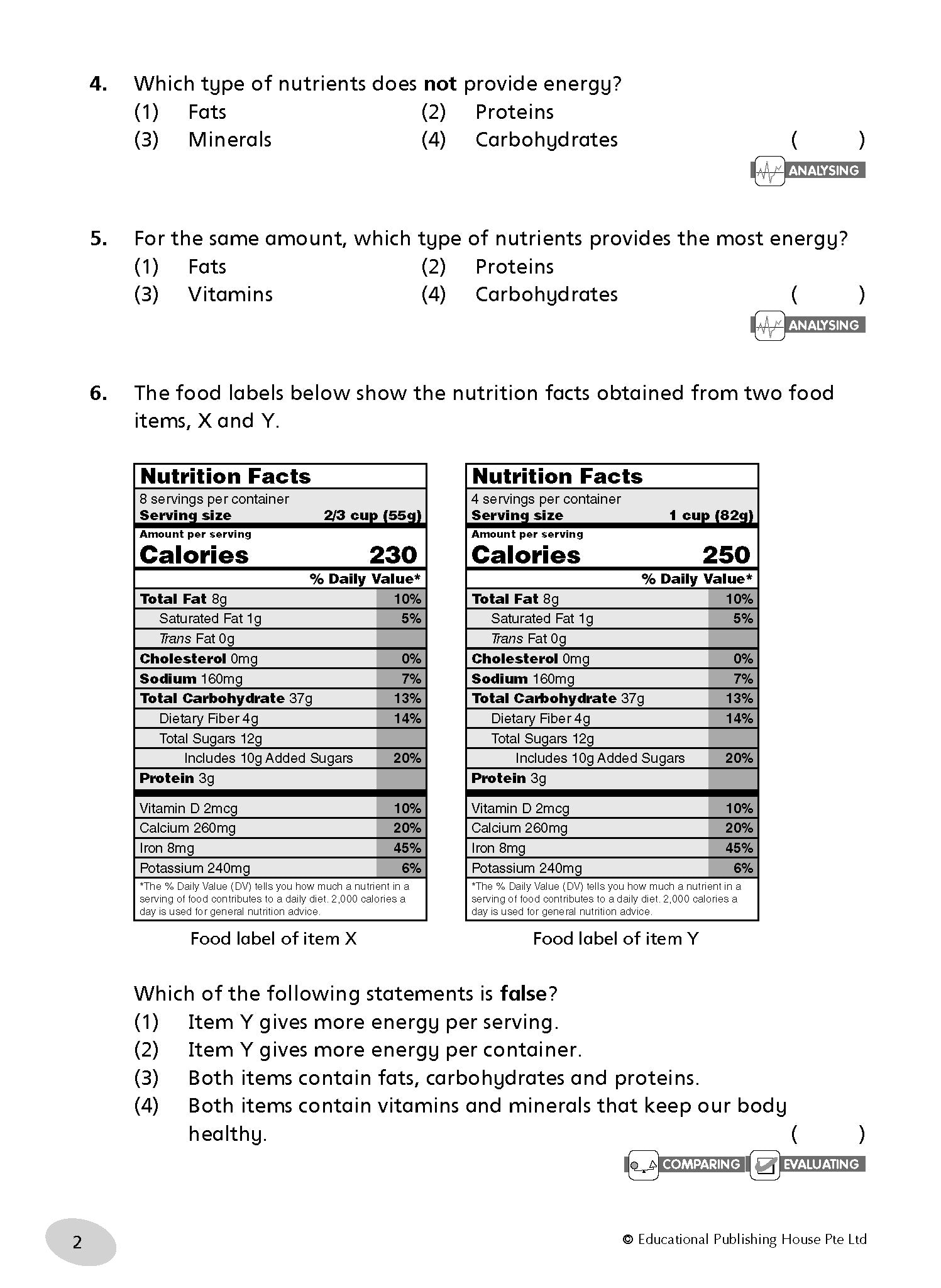 Primary 6 Science Practice 