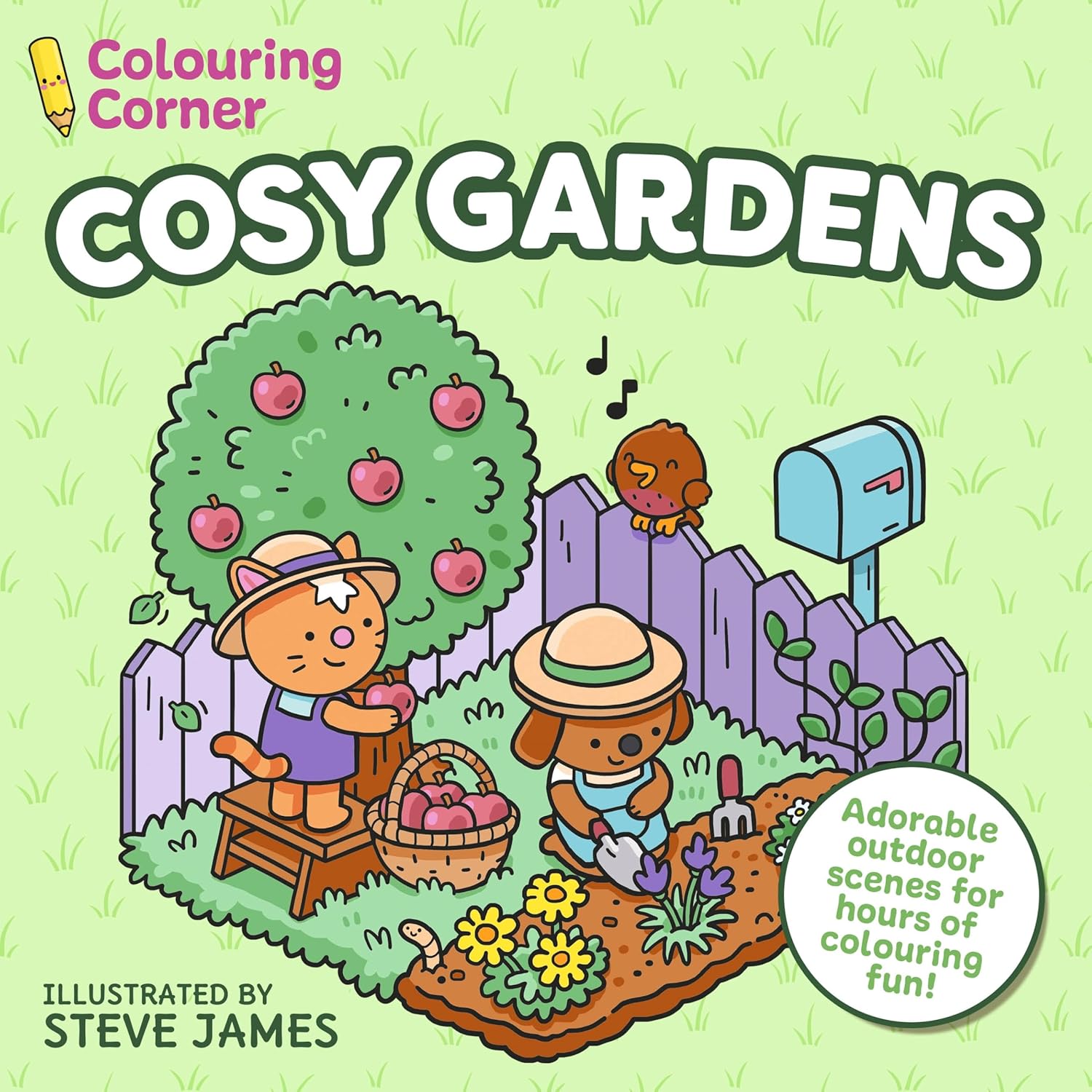 Colouring Corner: Cosy Gardens (Paperback)