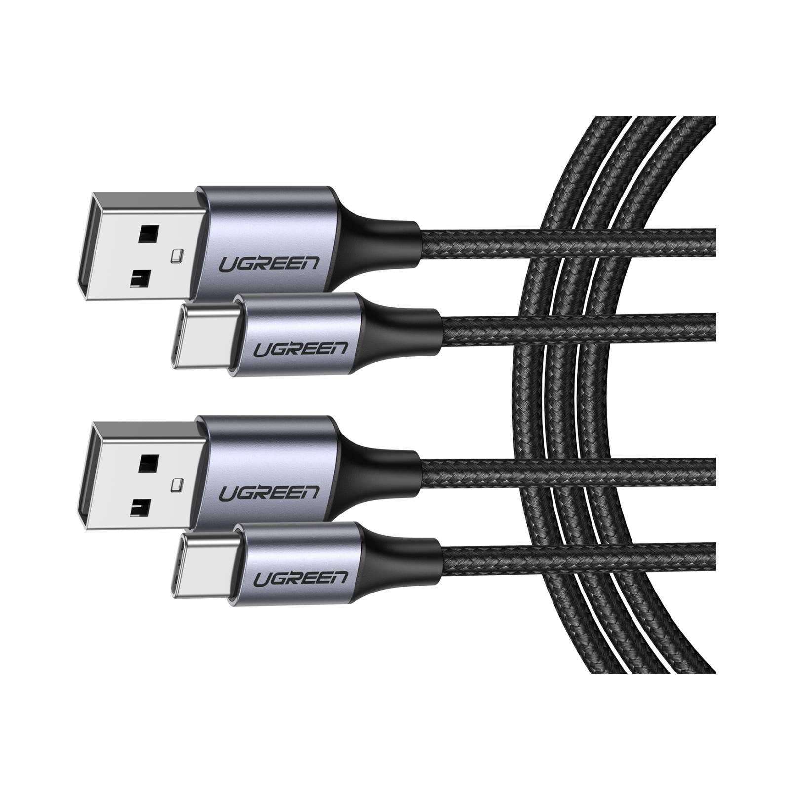 UGREEN 60126 Us288 USB-C To USB-A 2.0 1M White Male Cable (Braided)