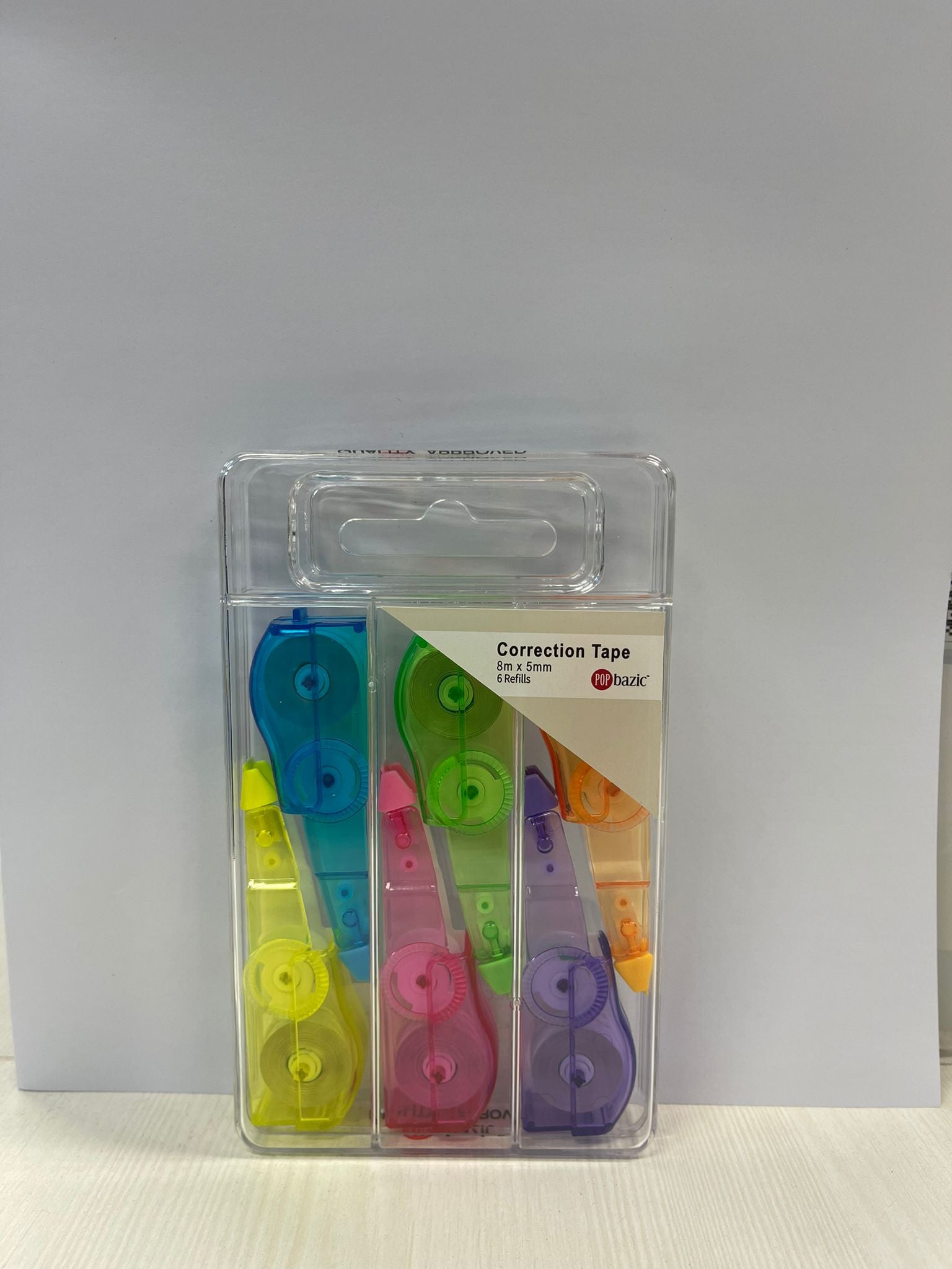 POP BAZIC Correction Tape 5mm x 8m Refills 6's