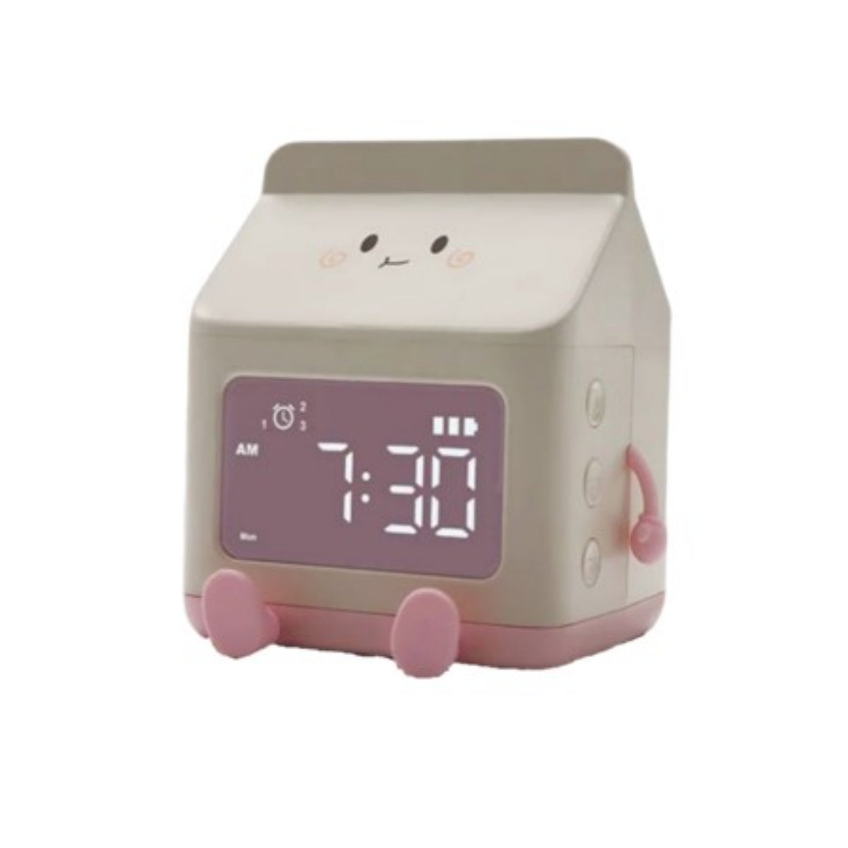 Milk Box Digital Alarm Clock (Usb-C Rechargeable) - Pink