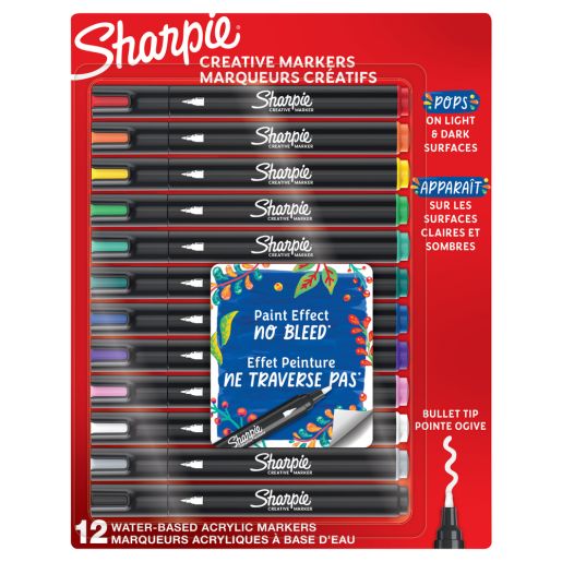 Sharpie Acrylic Bullet Marker 12Col Set