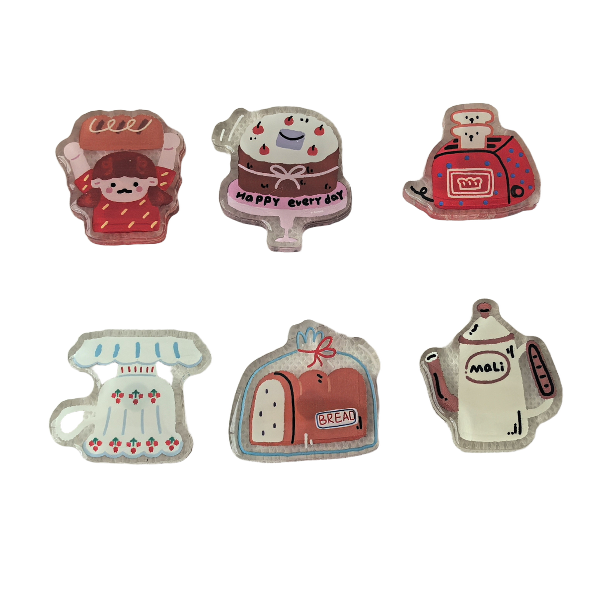 Medium Magnet 6'S Set - Tea Time