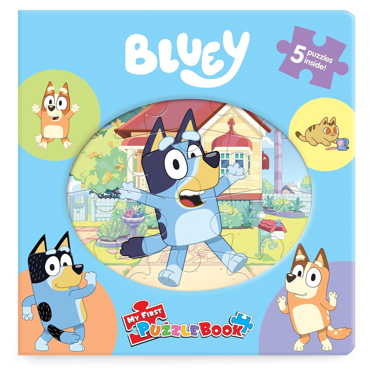 Bluey My First Puzzle Book (10-Page Board Book, 5 Puzzles) – Picture Book