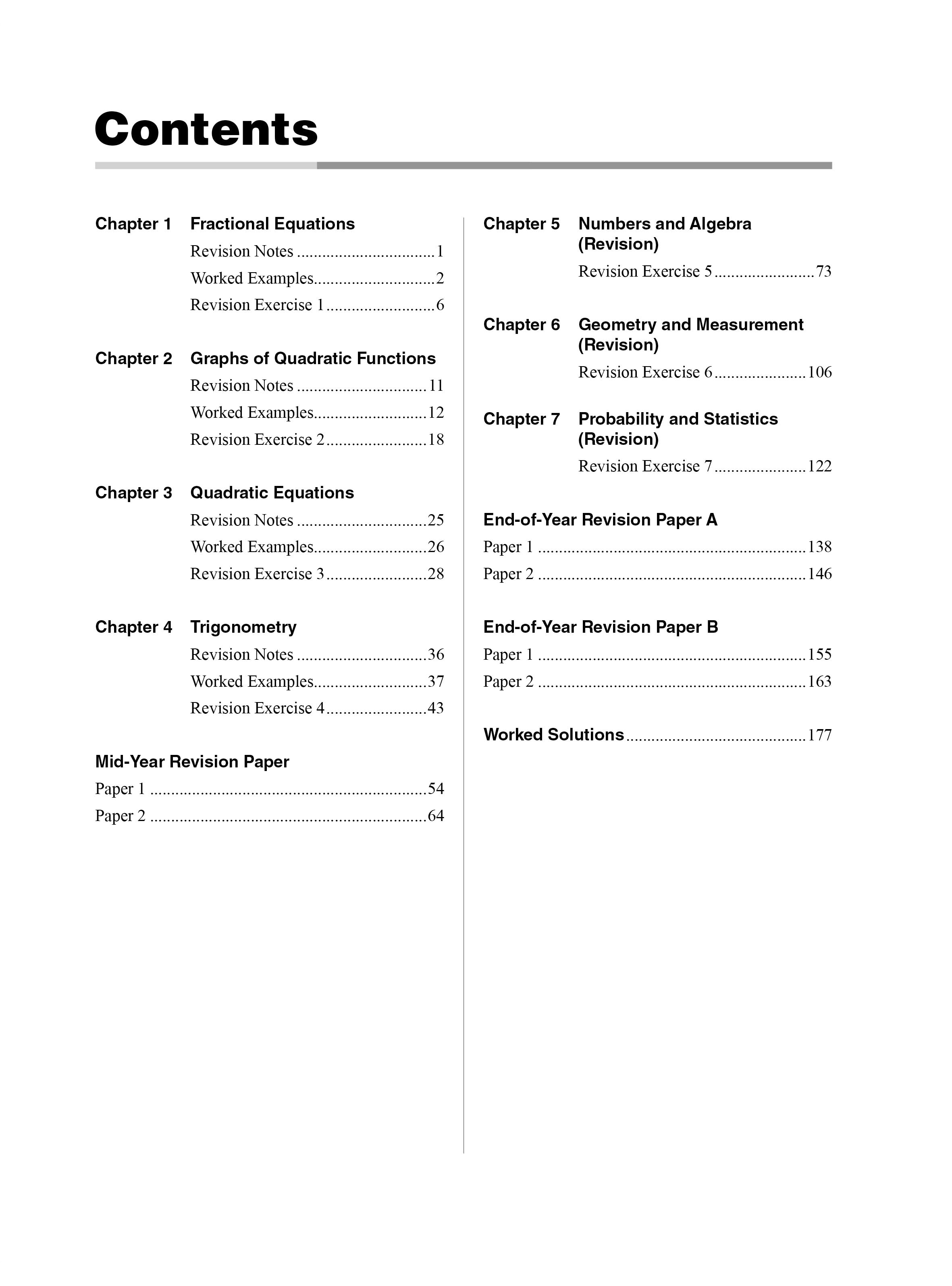 Secondary 4 NT/G1 Maths Topical Revision