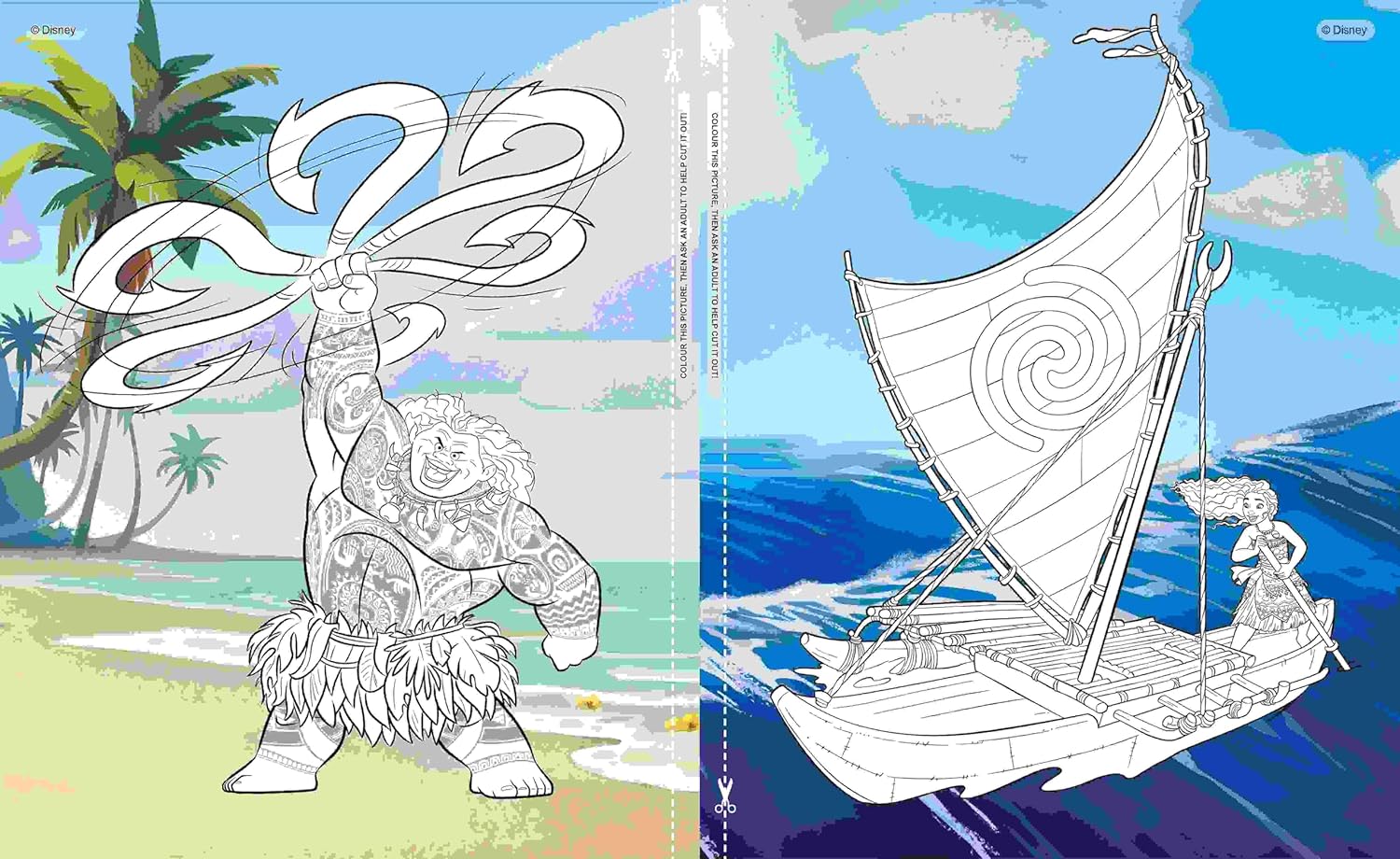 Moana: 5-in-1 Colouring