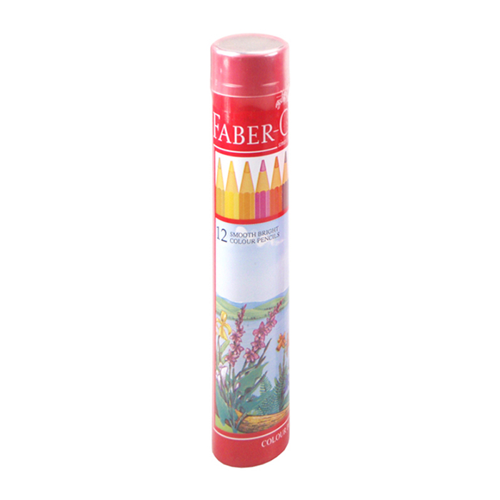 Faber-Castell Colour Pencils in Round Tin, 12 Colours-115826