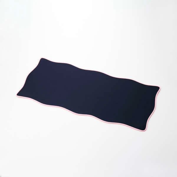 ELECOM Desk Mat Wave × Bicolor UKIU Navy 