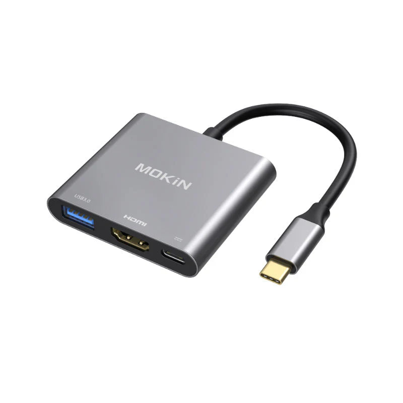 Mokin MOUC1901 3-In-1 Multiport USB-C Adapter to HDMI+USB3.0+PD